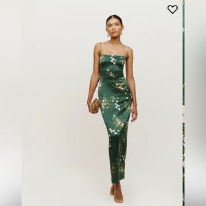 Reformation Frankie Silk Dress in Buena with Tags Size 0